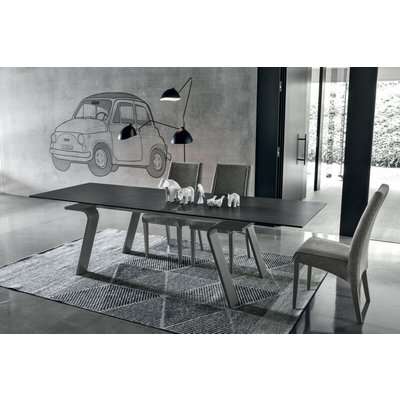 Hercules 180 cm Extendable Dining Table Graphite Stoneware Top