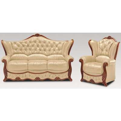 Idaho Sofa Set 3 Seater + Armchair Genuine Italian Leather&hellip;