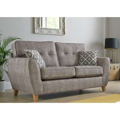 Maya 2 Seater Sofa Settee Upholstered In Wheat Fabric