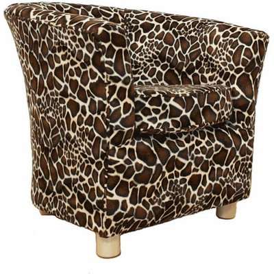 Tub Chair Fabric Bucket Animal Print Chair Little Giraffe