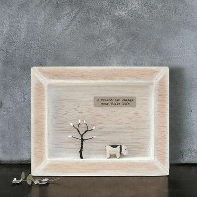 A Friend Wooden Box Frame Picture
