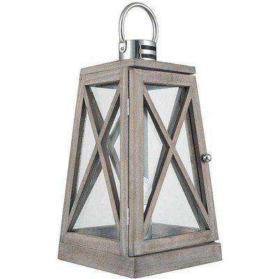 Coastal Lantern Table Lamp Grey Wash