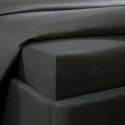 Dorchester Charcoal Grey 300 Thread Count 100% Cotton Deep Fitted Sheet