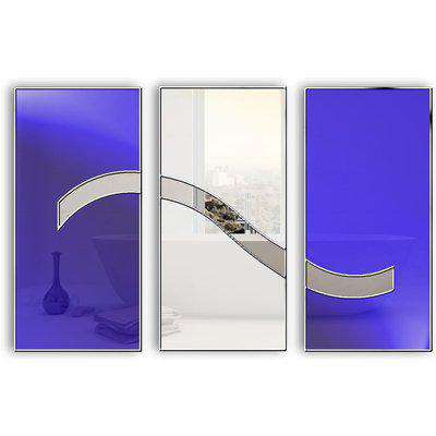 Dreaming Original Handcrafted Coloured Glass Artistic Modern Wall Mirror Ocean Blue