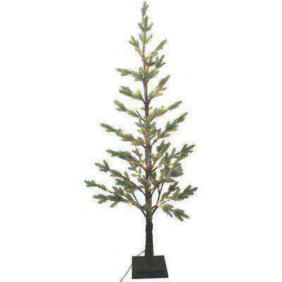 Frosted Fir Christmas Tree With Lights 1m
