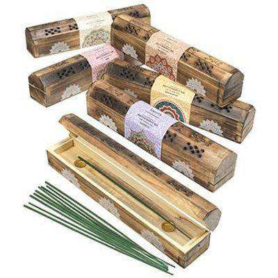 Karma Scents Wooden Incense Box With 10 Fragrant Sticks