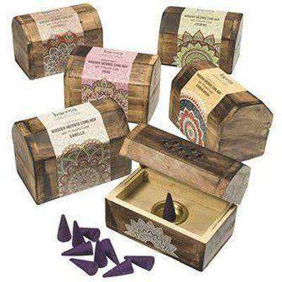Karma Scents Wooden Incense Box Includes 10 cones