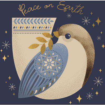 Peace on Earth Dove and Angel Pack of 10 Christmas Cards - The Art File