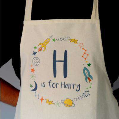 Personalised Children's Space Apron 3-6 yrs
