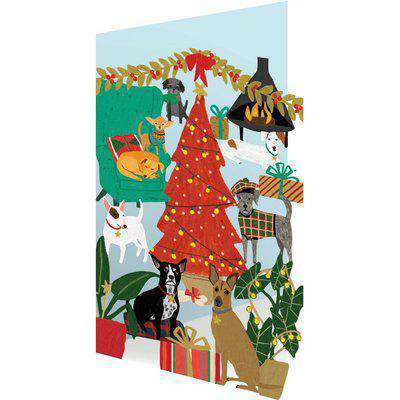 Precious Pooches Lasercut Christmas Card - Roger La Borde by Anne Bentley