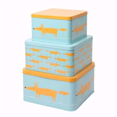 Scion - Mr Fox Set of 3 Square Cake Tins
