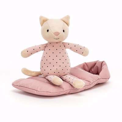 Snuggler Cat Soft Toy with Sleeping Bag