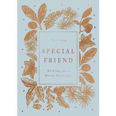 Special Friend Delicate Sprigs Christmas Card - The Art File