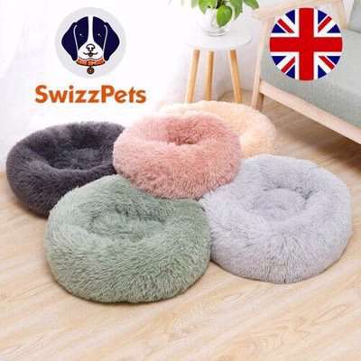SwizzPets - Anti-Anxiety Luxury Deluxe Donut Cat Bed - Available in Multiple Colours Green