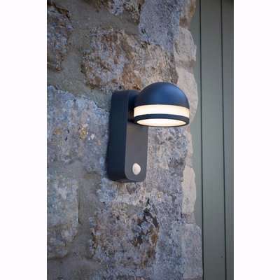 Tien Outdoor Wall Light Adjustable Head Anthracite Sensor IP65 LED
