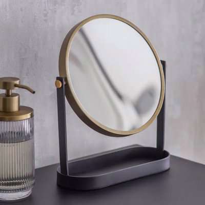 Black and Gold Vanity Mirror