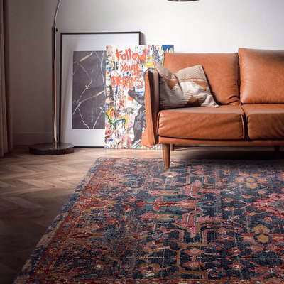 Zola Evin Rug Traditional Persian Blue