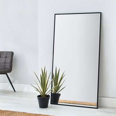 Apartment Leaner Mirror 150x80cm Black Silver