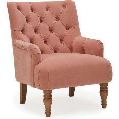 Arianna Velvet Occasional Chair Pink Blush