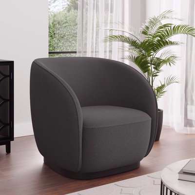 Arlo Boucle Accent Chair Charcoal