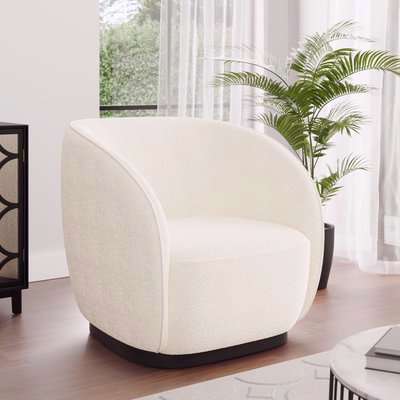 Arlo Boucle Accent Chair Ivory