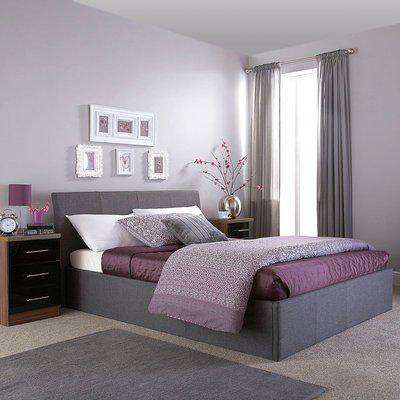 Ascot Grey Upholstered Ottoman Bed Grey