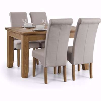 Astoria Dining Table and 4 Rio Chairs Set Brown