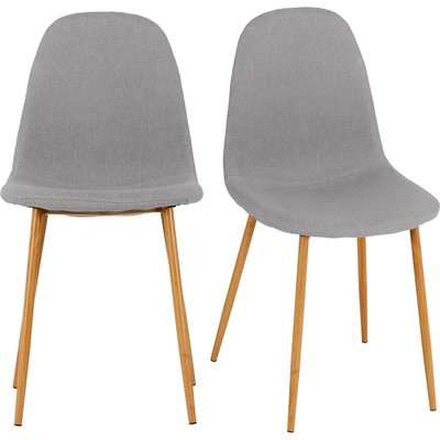Bailey Set of 4 Dining Chairs Grey Fabric Grey