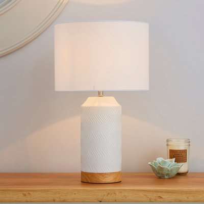 Bibi Ceramic White Table Lamp Cream