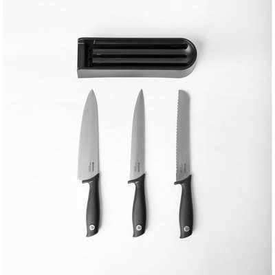 Brabantia Tasty+ Grey Drawer Knife Block Set Grey