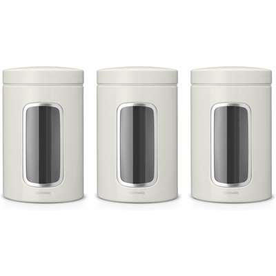 Brabantia Window Storage Jar Set Off-White Black / White