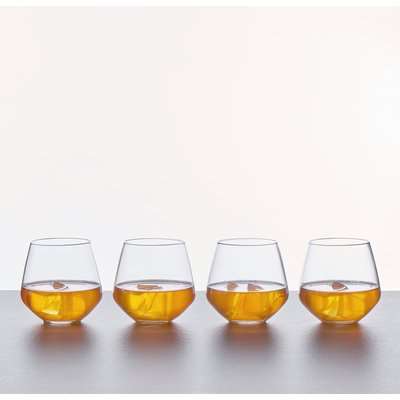 Set of 4 Connoisseur Crystal Glass Tumblers Clear