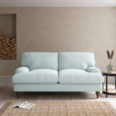 Darwin Slub Cotton Blend 2 Seater Sofa Blue