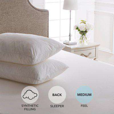 Dorma Sumptuous Medium Pillow Pair White