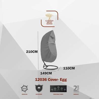 Double Egg Chair Swing Cover Dark Grey