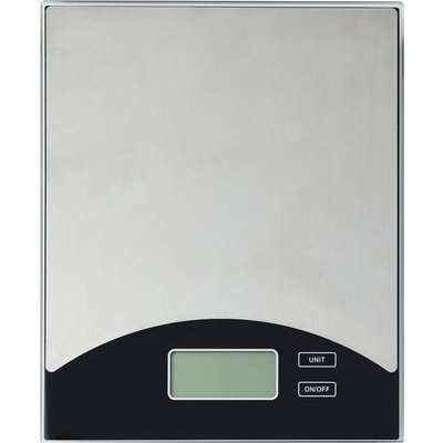Dunelm Stainless Steel Electronic Kitchen Scales Silver and Black