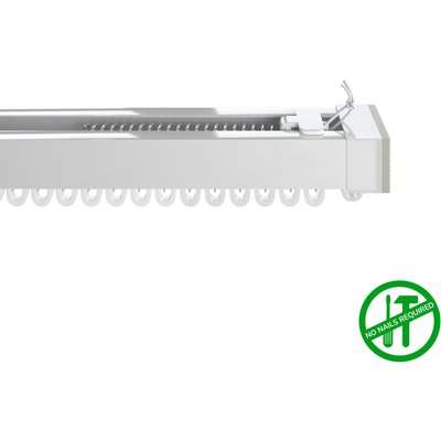 Easy Fit 60 Second White Extendable Curtain Track White