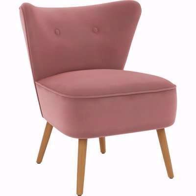 Eliza Velvet Cocktail Chair Coral (Pink)