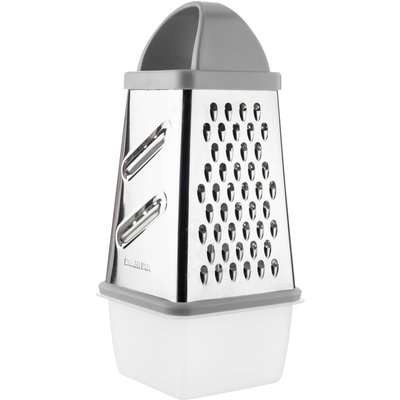 Fusion Grater with Storage Pot Grey