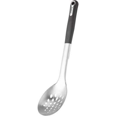 Fusion Stainless Steel Slotted Spoon Black