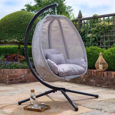 Grey Cocoon Egg Chair Grey