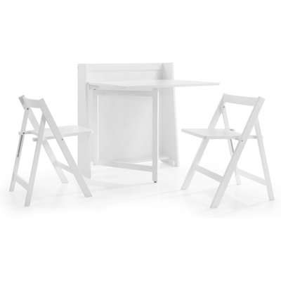 Helsinki Compact Dining Table and 2 Chairs White