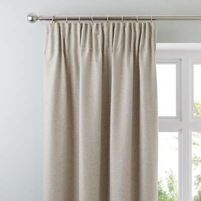 Jennings Natural Thermal Pencil Pleat Curtains Cream