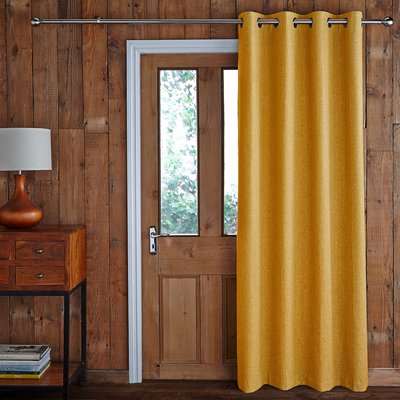 Jennings Ochre Door Curtain Yellow
