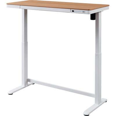 Koble Juno Oak Effect Adjustable Standing Smart Desk White/Brown