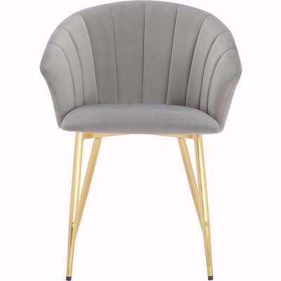 Kendall Velvet Carver Dining Chair Grey