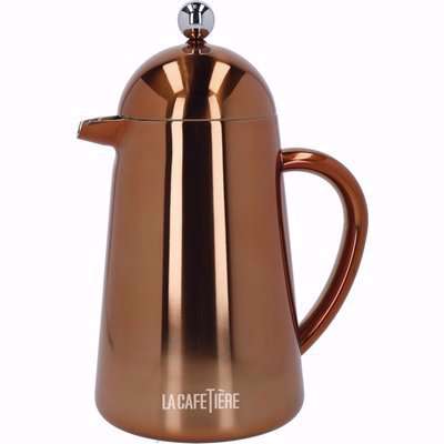 La Cafetiere Copper 8 Cup Double Walled Cafetiere Brown