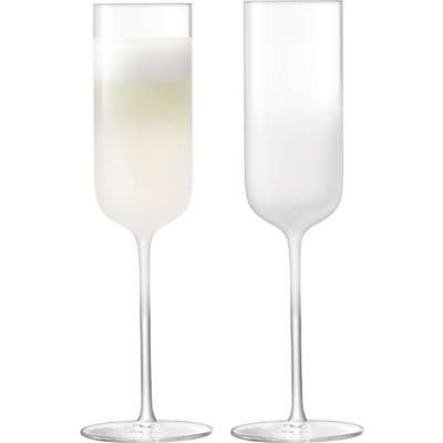 Set of 2 LSA Mist Champagne Flutes Clear