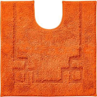 Luxury Cotton Non-Slip Burnt Orange Pedestal Mat Orange