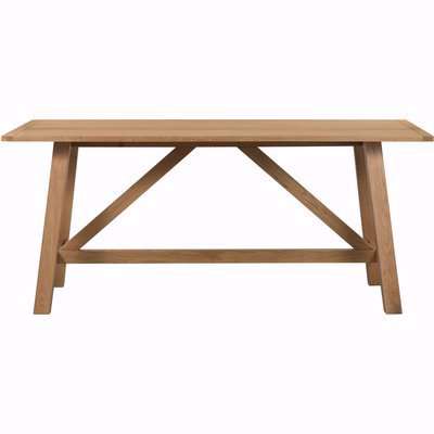 Maddox Trestle Dining Table Brown